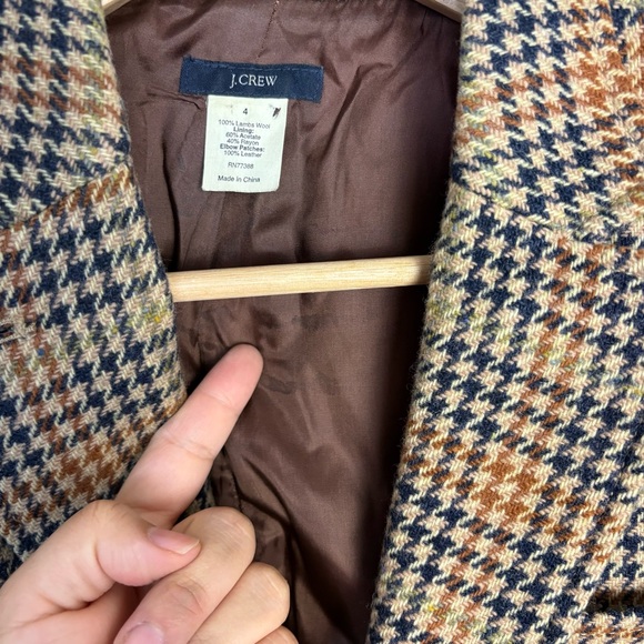 J. Crew Wool Tweed Houndstooth Blazer Size Women’s 4 - Picture 12 of 13
